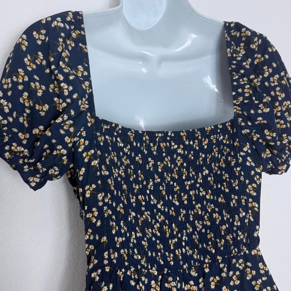 Altar'd State Floral Navy Blue Max Dress Size Small - Picture 6 of 7